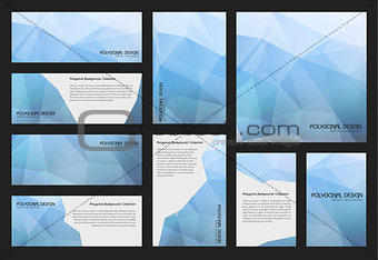 Abstract trendy polygnal design background templates