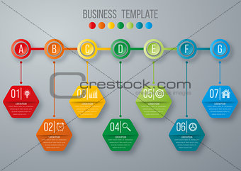 Timeline infographics template