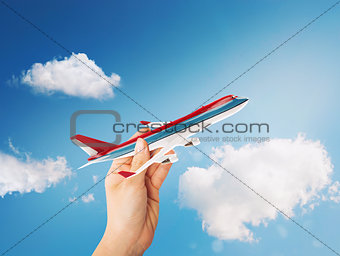 3D Rendering toy airliner