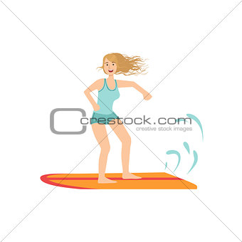 Girl On The Surf Board
