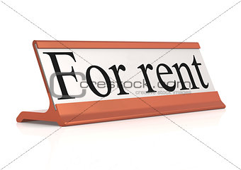 For rent table tag 