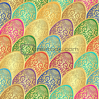 Seamless vintage Easter pattern 