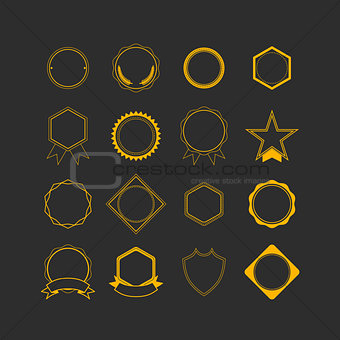 Set of medals isolated on white. label designs.
