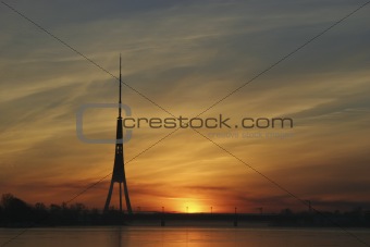 TV Tower's Silhouette