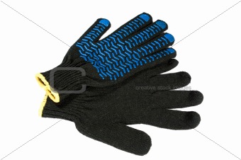 Safety gloves isolated on white