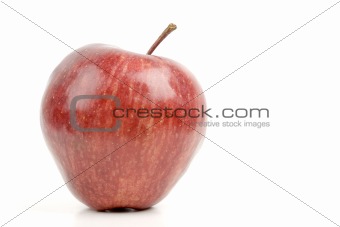 fresh red apple isolated on the white
