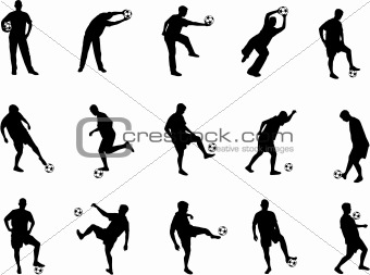 soccer player silhouettes