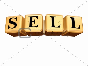 golden sell isolated
