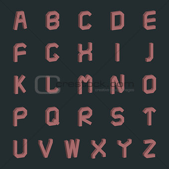A set of letters , vector illustration.