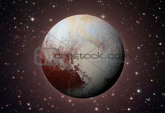 Solar System - Pluto. Dwarf planet in the Kuiper belt.