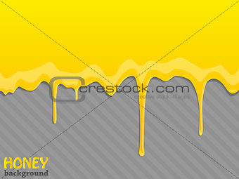 Glossy yellow background with sweet honey drips.