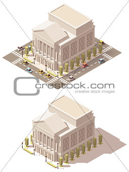 Vector isometric low poly Opera house