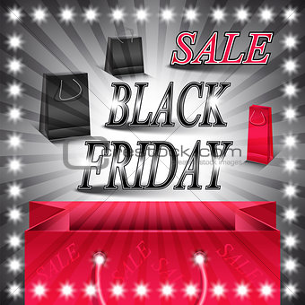 Black Friday sale colorful background.