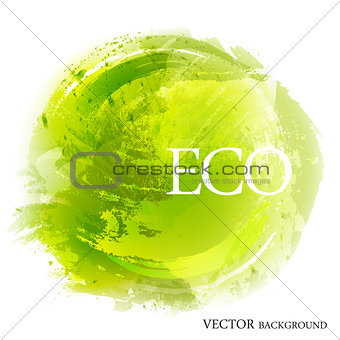 Green eco abstract on white background.