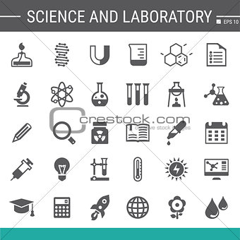 Science and Laboratory icon set