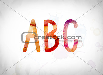 ABC Concept Watercolor Word Art