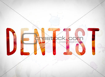 Dentist Concept Watercolor Word Art