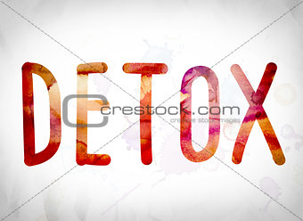 Detox Concept Watercolor Word Art