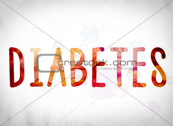 Diabetes Concept Watercolor Word Art
