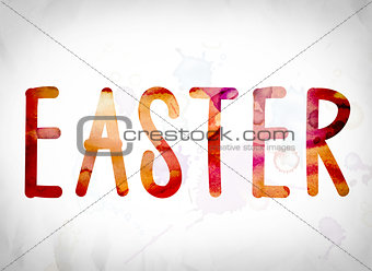 Easter Concept Watercolor Word Art