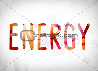 Energy Concept Watercolor Word Art