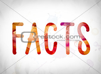 Facts Concept Watercolor Word Art