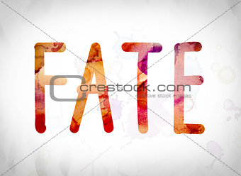 Fate Concept Watercolor Word Art