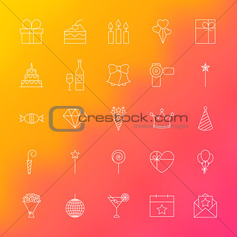 Party Time Line Icons