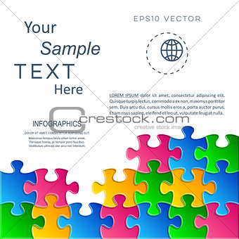 Modern vector puzzle design background