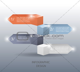 Vector template for infographic or web design