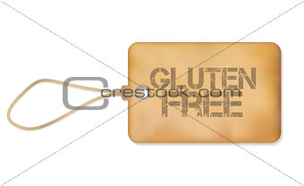 Gluten Free Old Paper Grunge Label Vector Illustration