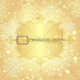 Christmas golden greeting card 