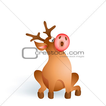 Christmas reindeer vector illustration