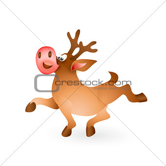 Christmas reindeer vector illustration