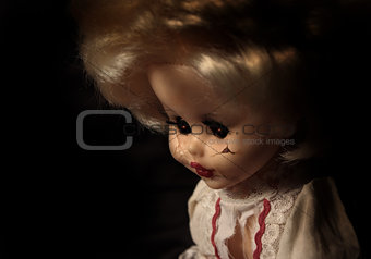 Vintage spooky doll