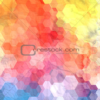 Abstract watercolor background polygons