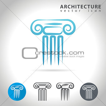 architecture blue icon