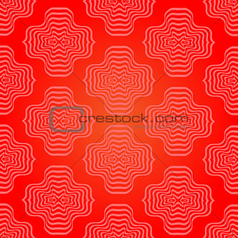 Abstract Red Geometric Retro Pattern