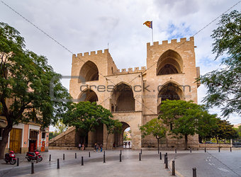 Serrano Gate or Serranos Towers. Valencia, Spain.