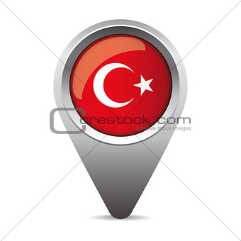 Turkey flag pointer vector