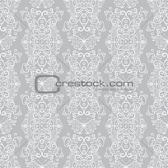 Seamless pastel gray-white vintage pattern