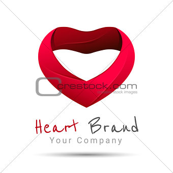 Heart Logo design vector template. Happy Valentines Day concept. Love Logotype icon. business. Corporate branding identity illustration for your company. Creative abstract.