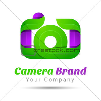 Photography studio, photographer, photo logo template. Vector business icon. Corporate branding identity design illustration for your company. Creative abstract concept.