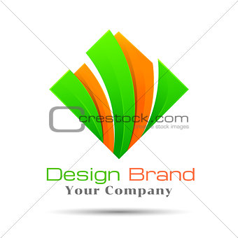 abstract colorful squares logo template. Vector business icon. Corporate branding identity design illustration for your company. Creative  concept.