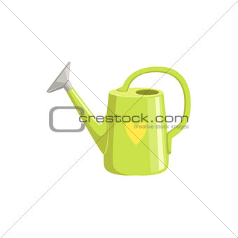 Green Watering Can With Heart Print