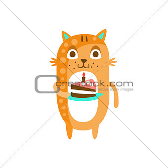 Cat With Party Attributes Girly Stylized Funky Sticker