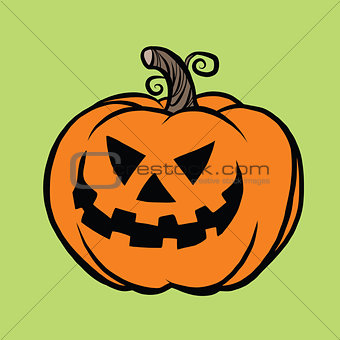 Evil Halloween pumpkin