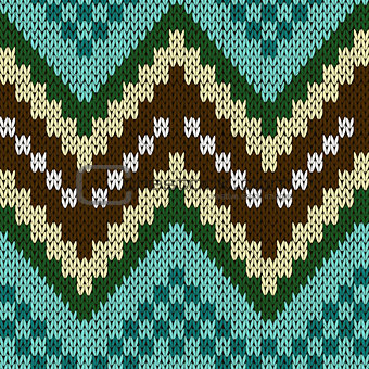Seamless zigzag knitting pattern