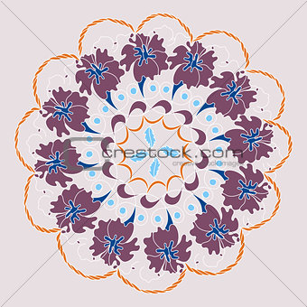 Vintage decorative elements, mandala pattern