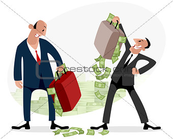 Businessmen with  money